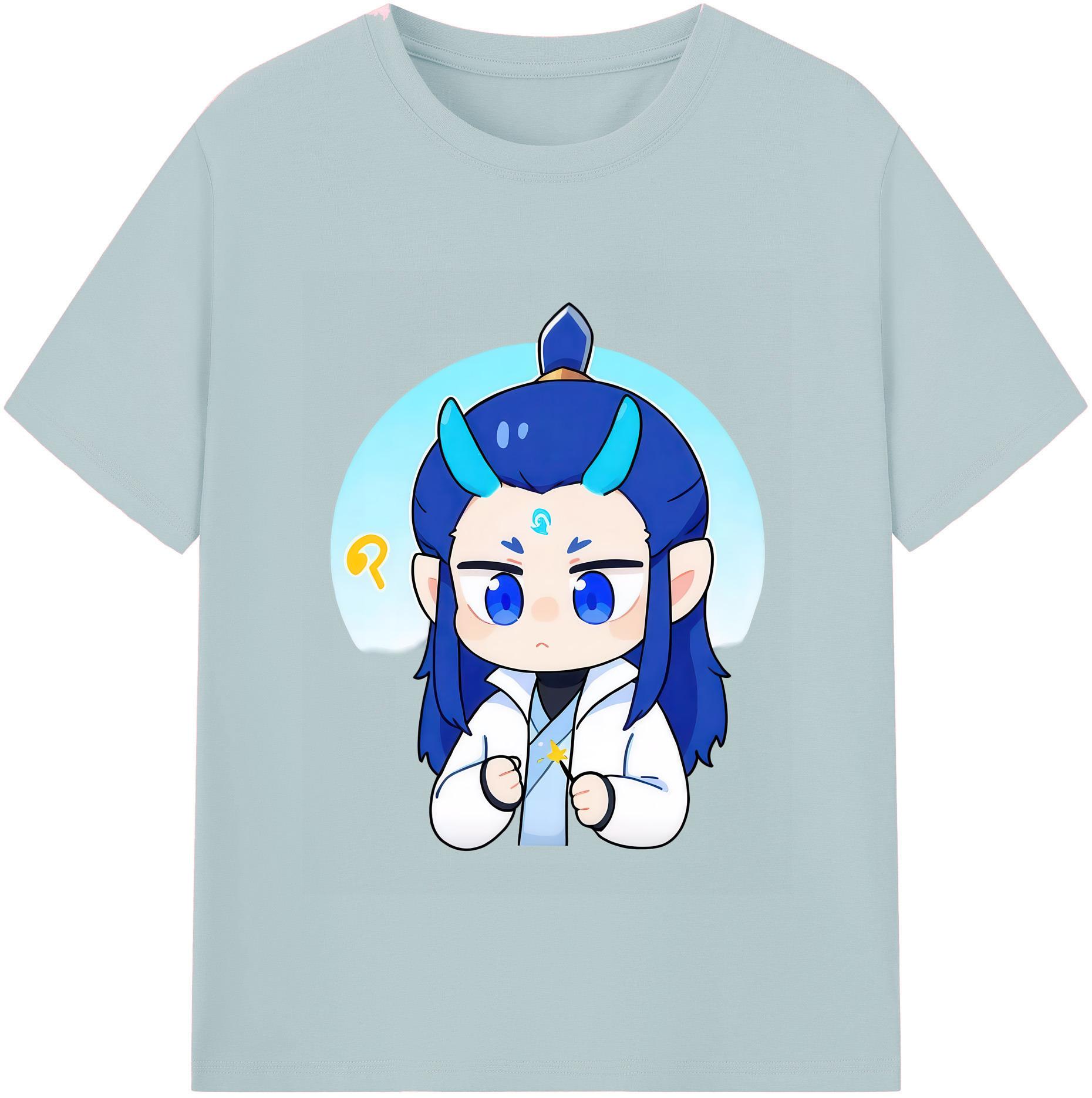 （画像用） Ne Zha 2 ナタ 魔童の大暴れ 綿100％半袖Tシャツ（フロントプリント）